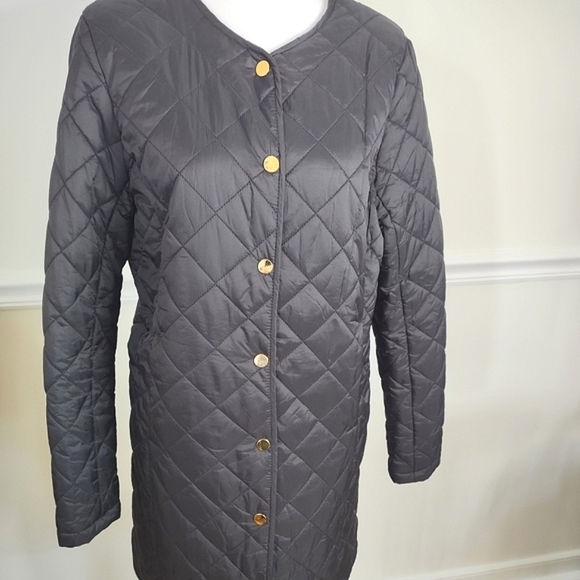 Liz Claiborne Studio Black Quilted Jacket Size Medium - Picture 4 of 8